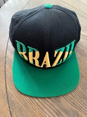 Brazil Embroidered flat brim Snapback cap